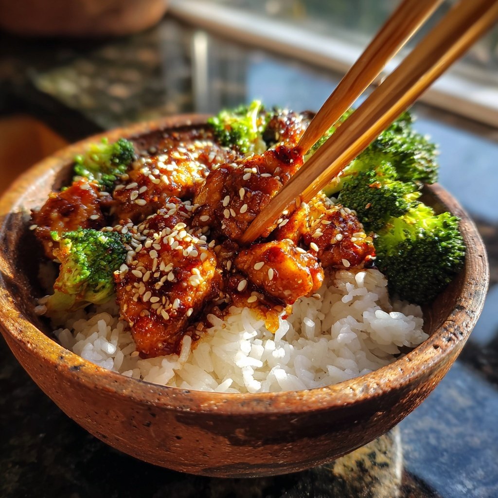 Ground Chicken Teriyaki Bowl