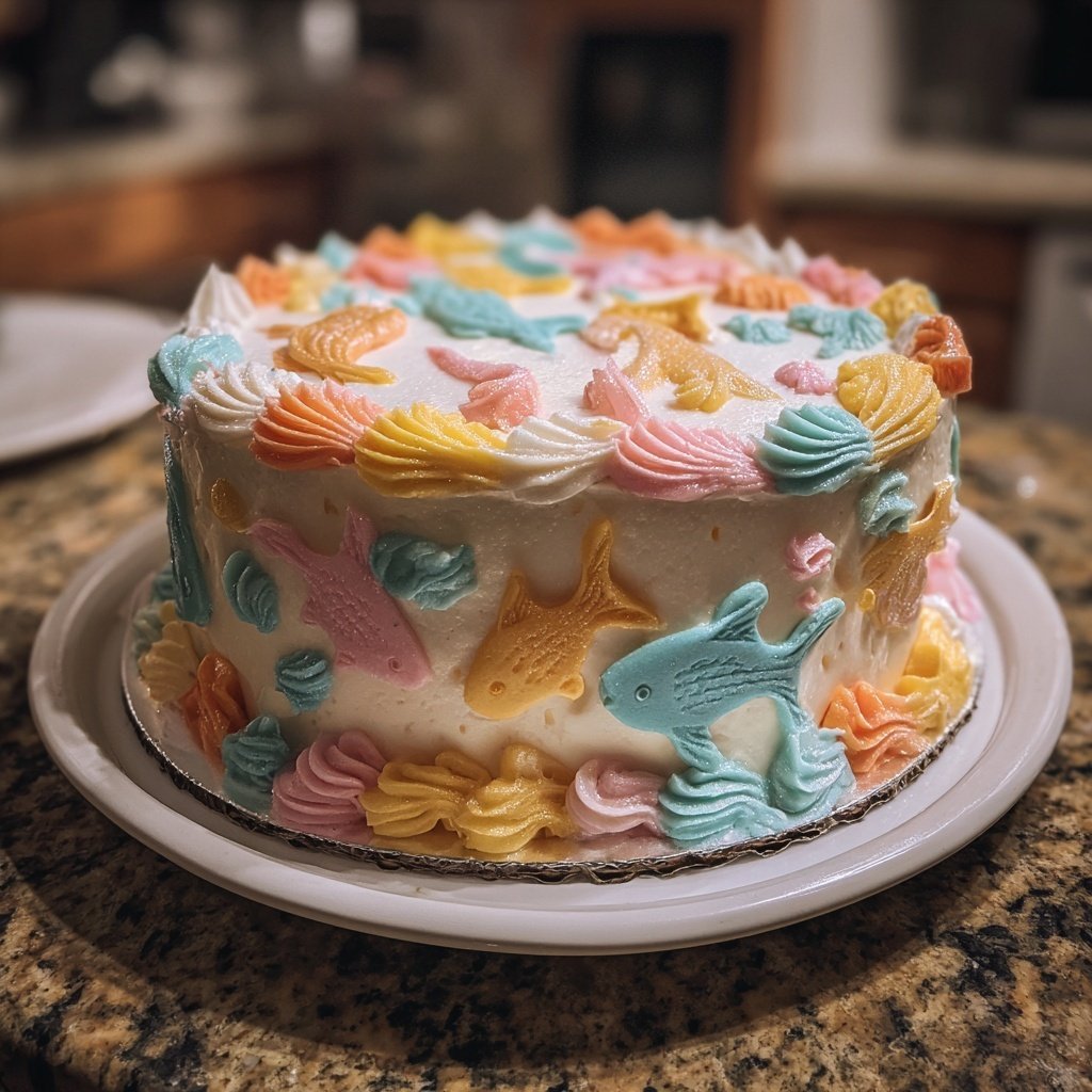 Classic Buttercream Pisces Cake