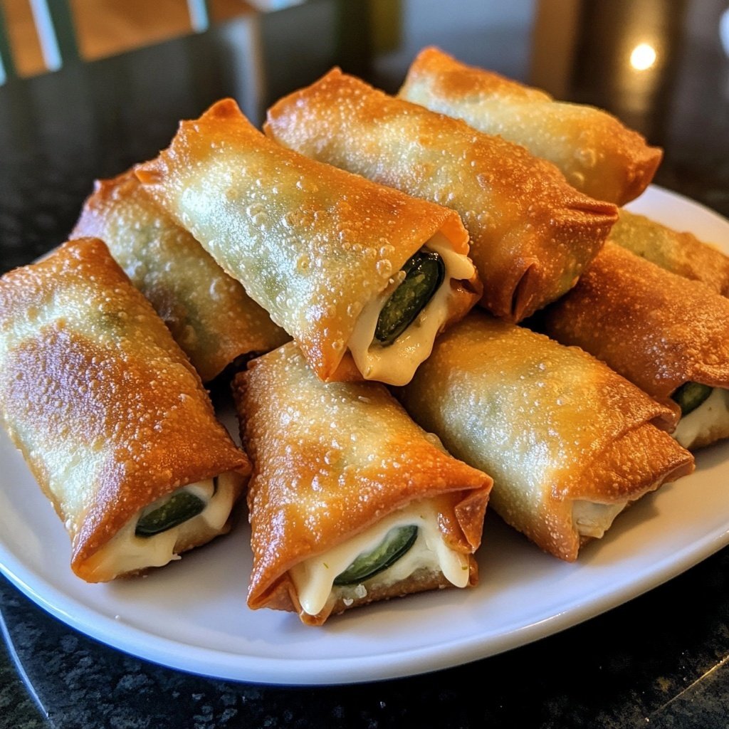 Tasty Finger Food Mini Jalapeno Popper Egg Rolls