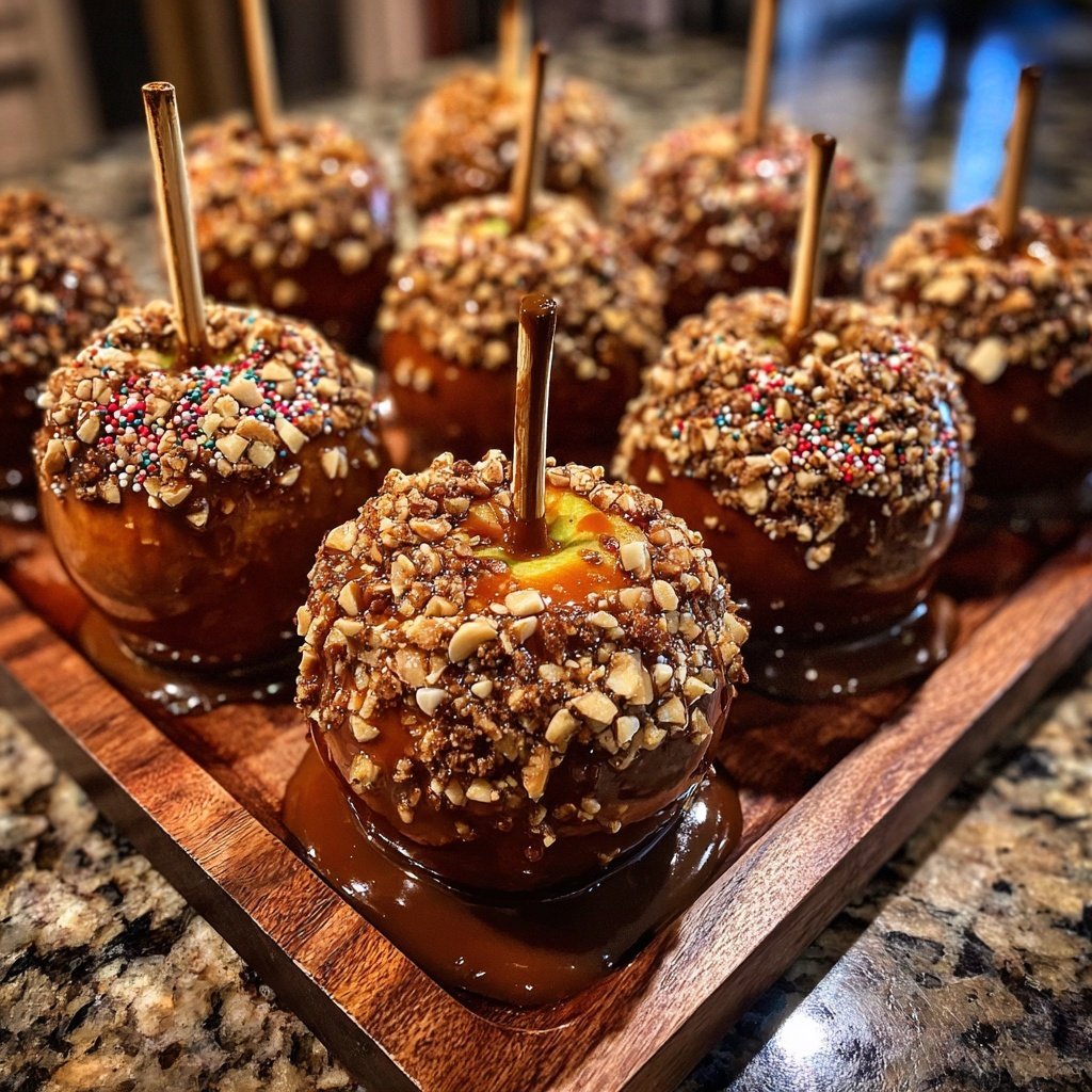 Caramel Dipped Candy Apples