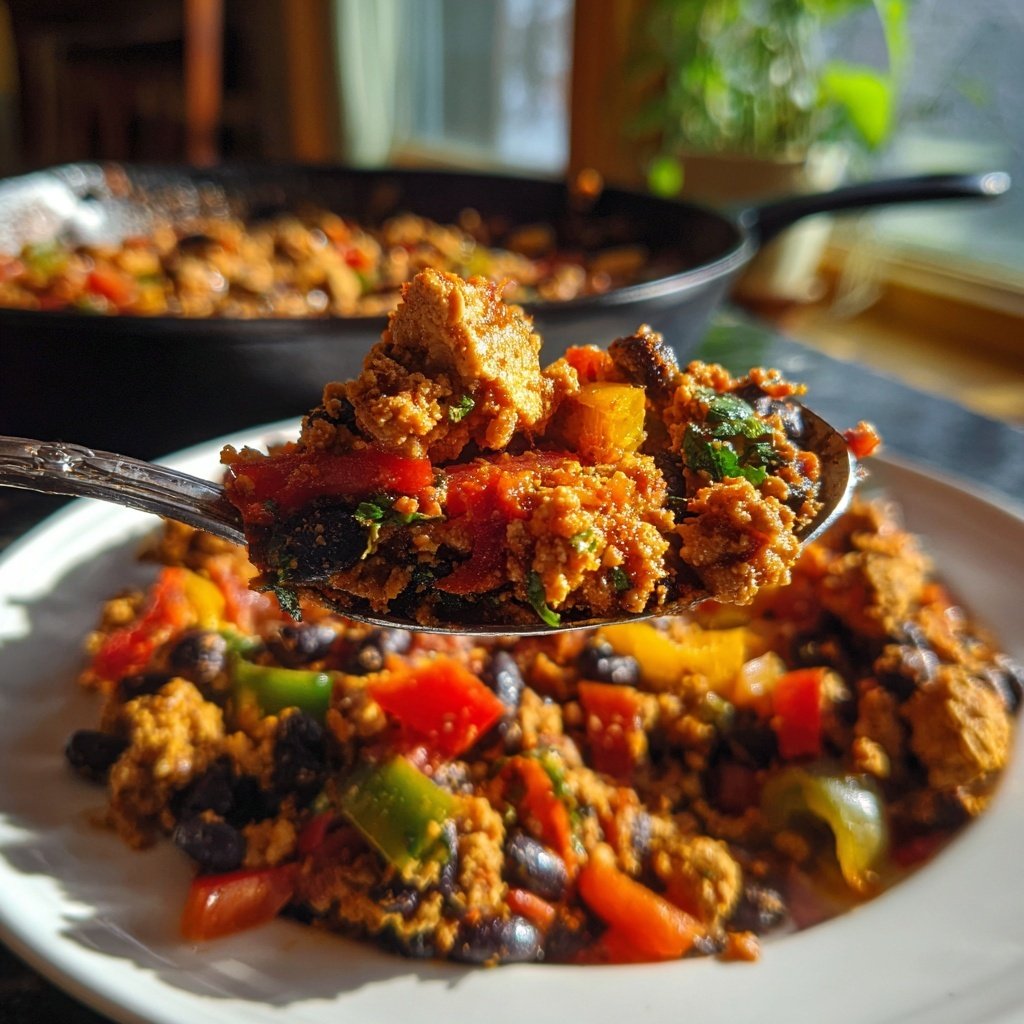 Ground Turkey And Black Bean Skillet