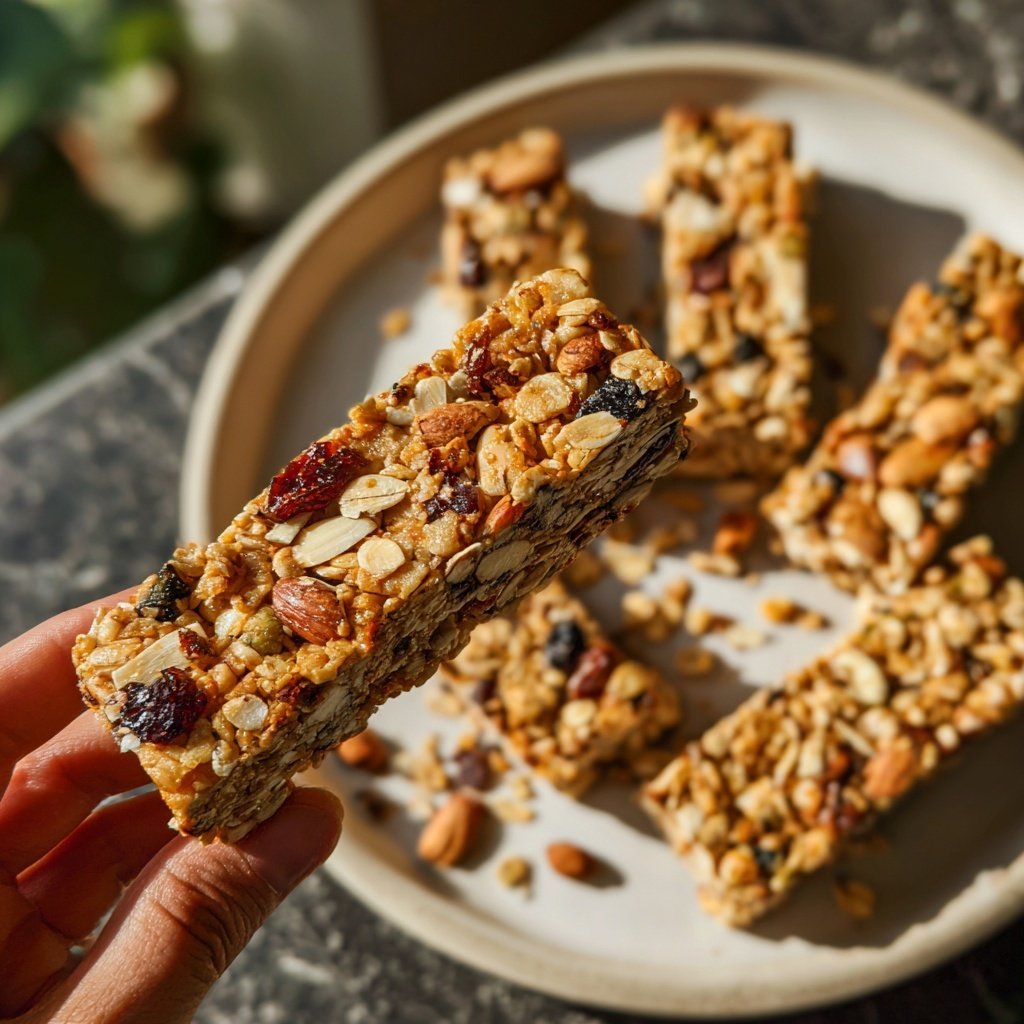 Healthy Snack No Bake Granola Bars