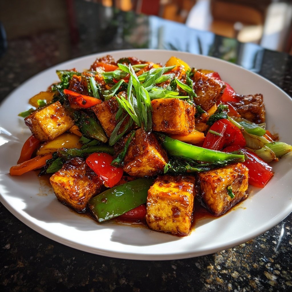 Honey Garlic Tofu Stir Fry