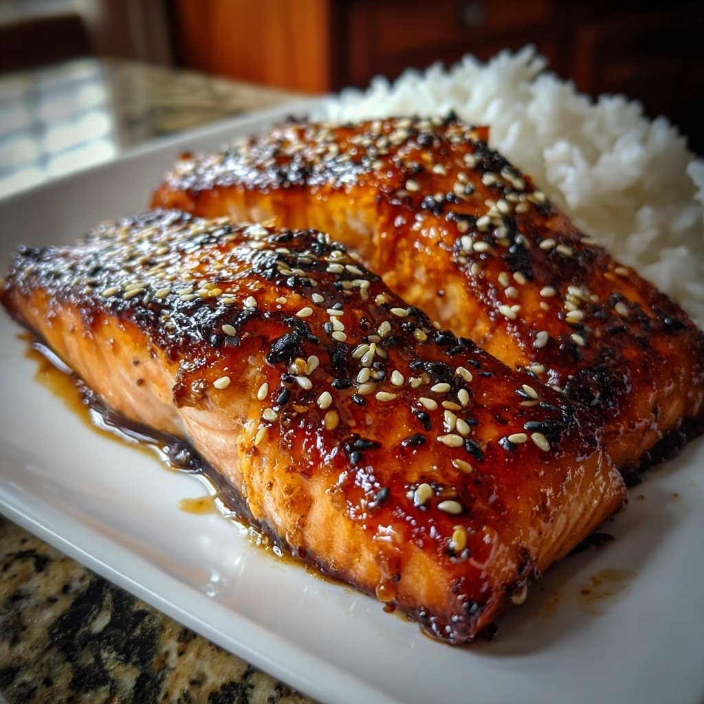 Miso Glazed Salmon with Sesame