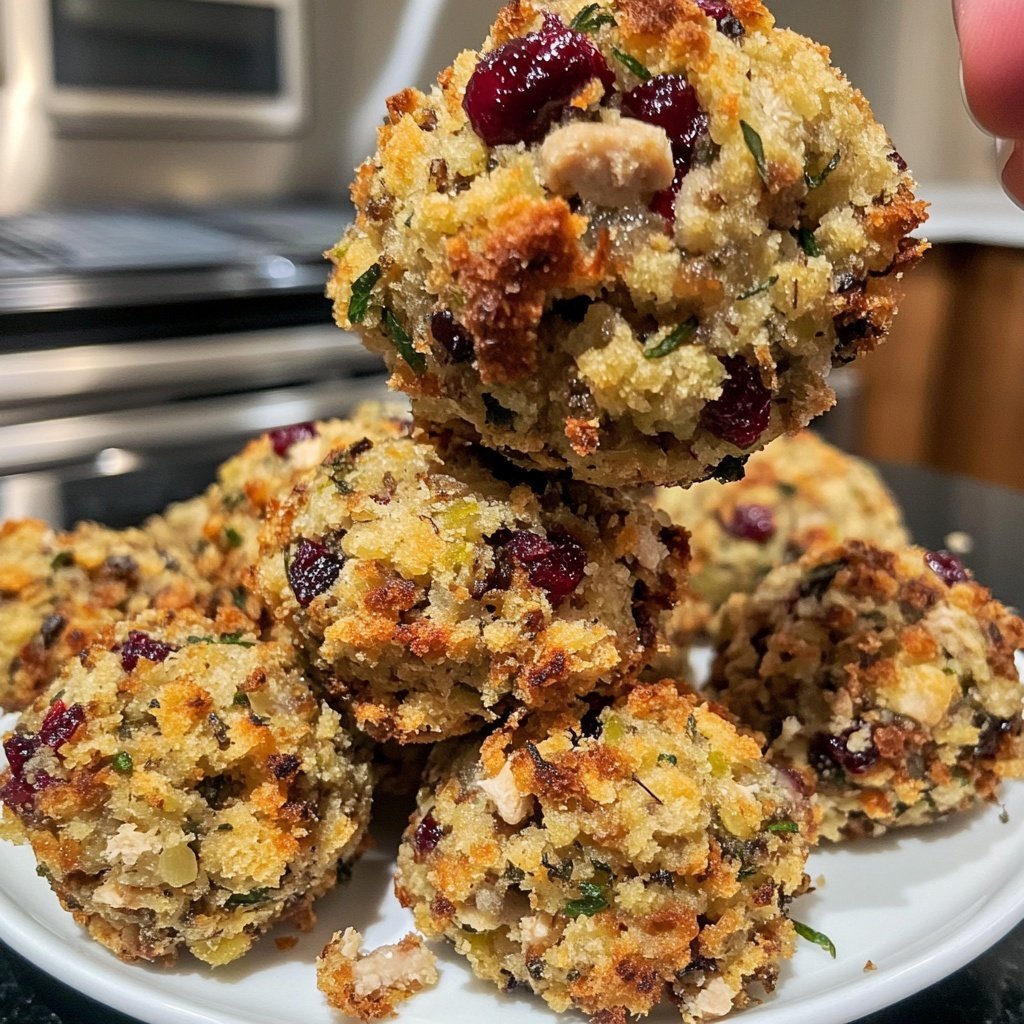 Cranberry and Turkey Stuffing Balls
