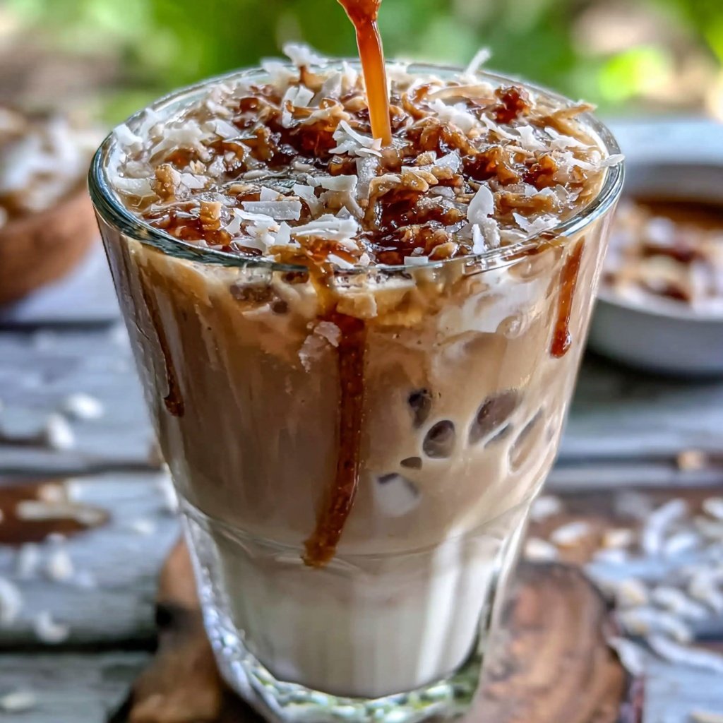 Low Calorie Iced Coconut Vanilla Coffee